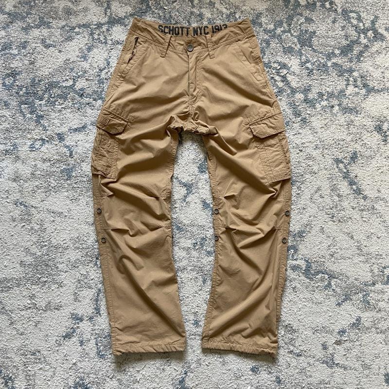 Homme Schott NYC Pantalons Beige Coton 28 / XS /