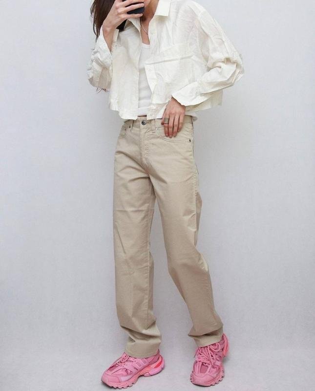 Femme Moschino Jeans Pantalon Beige Coton 34 / XS