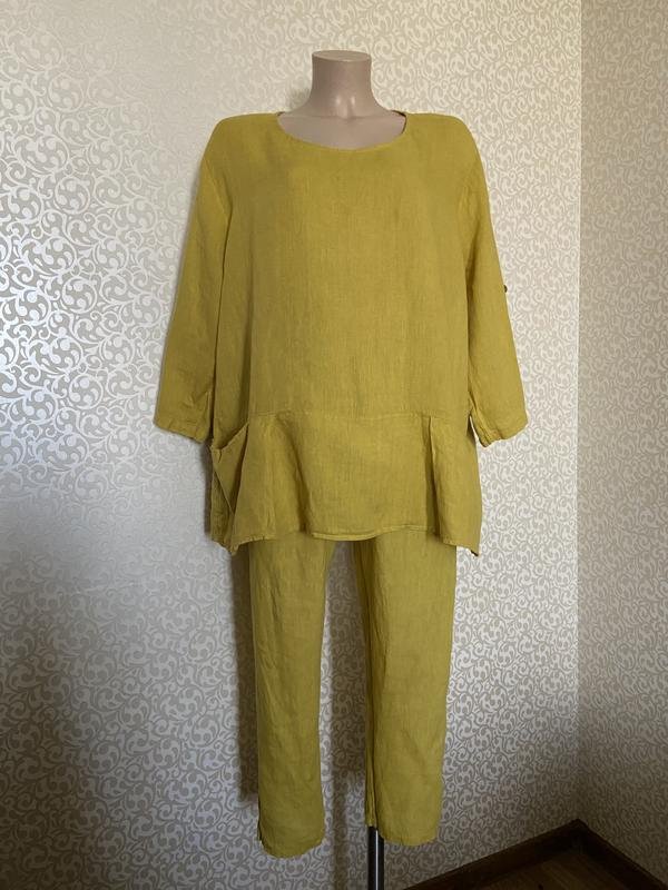Donna Yves Saint Laurent Completo Giallo Lino 38