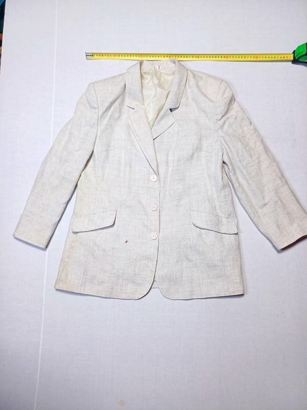 Men Vintage Blazer White Viscose 38