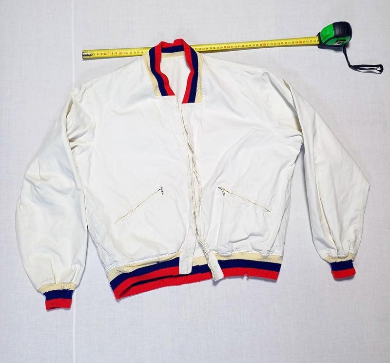 Men Vintage Jacket White Cotton 38 / M / 46