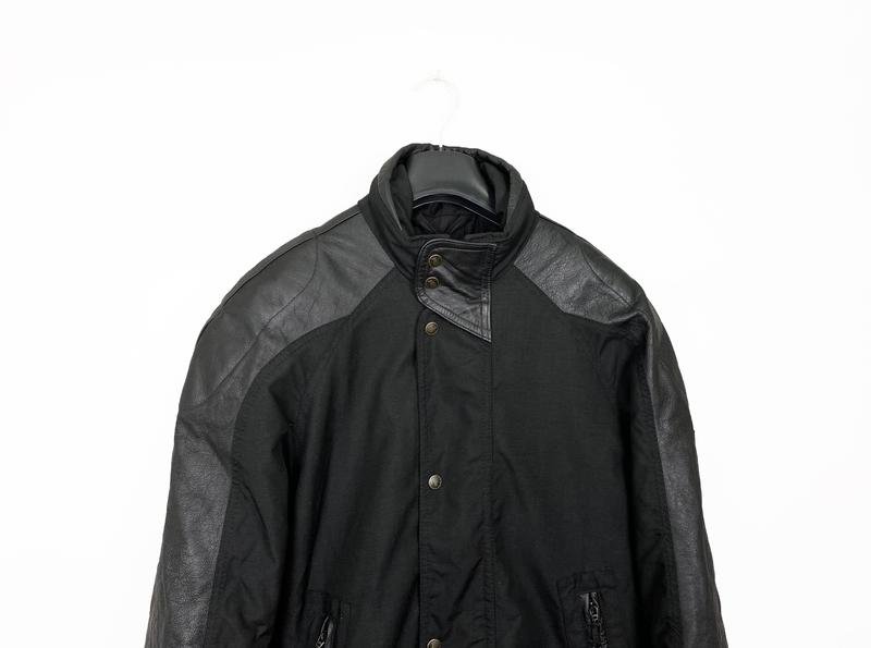 Men Belstaff Jacket Black Leather 40/L/48