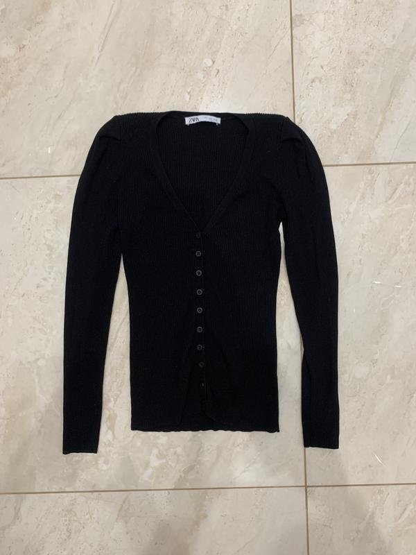 Damen ZARA Pullover Schwarz 40 / L / 48