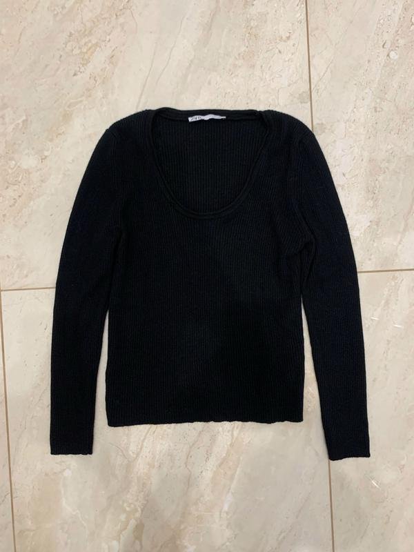 Women ZARA Sweater Black Cashmere 36 / S / 44