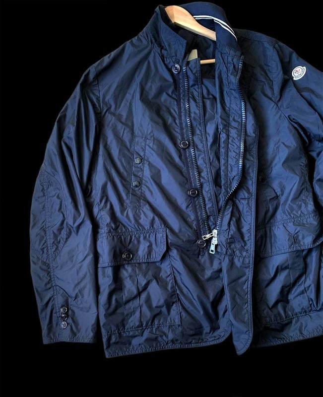 Homme Moncler Veste Bleu Marine Nylon 42 / XL / 50