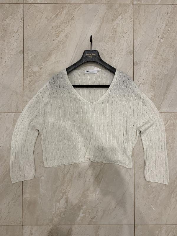 Women ZARA Sweater White 38 / M / 46