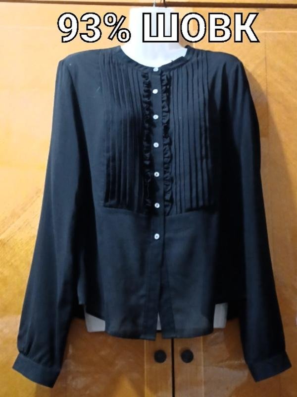 Женская Charles Tyrwhitt Рубашка Чёрный Шёлк 44 /