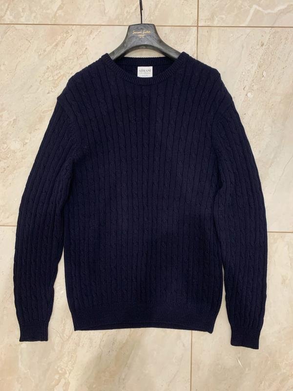 Мужской Armani Collezioni Свитер Синий 42 / XL /