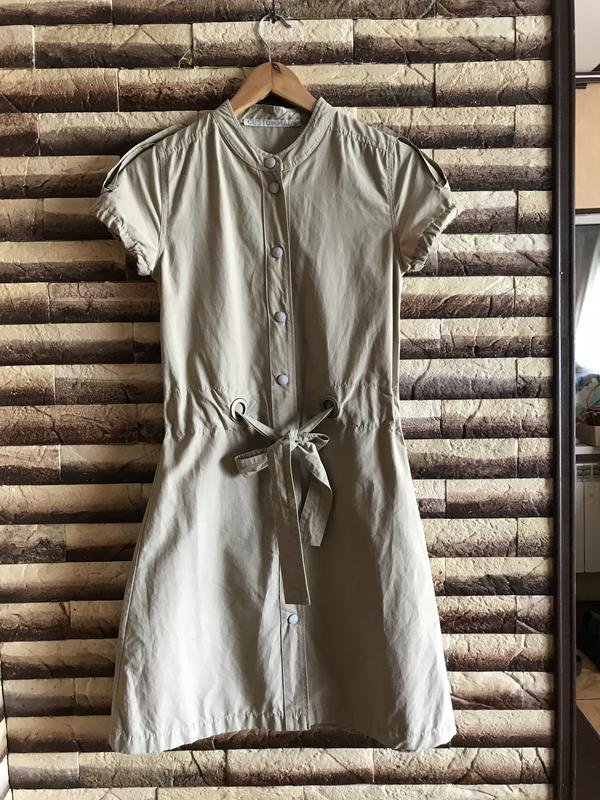 Женский Custommade Платье Бежевый Хлопок 36 / S /