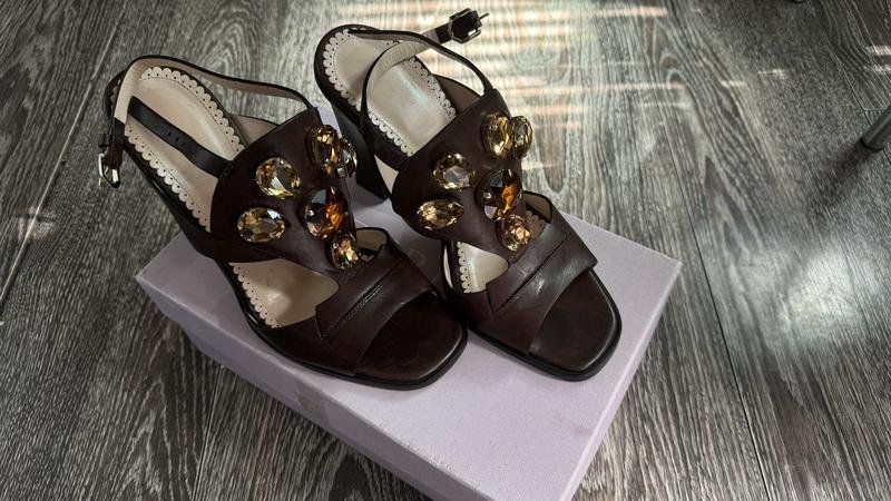 Women Furla Heels Brown Leather 38