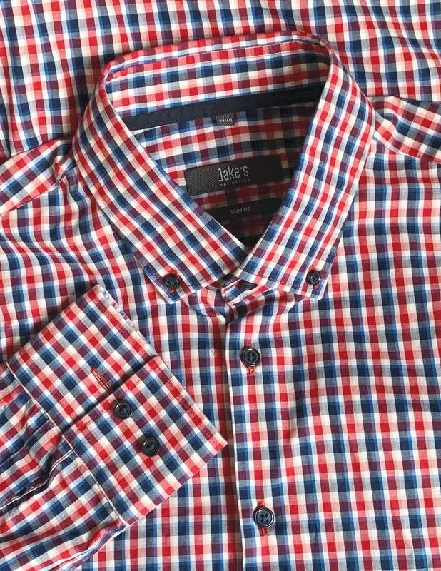 Homme Jake*s Chemise Multicolore Coton 36 / S / 44