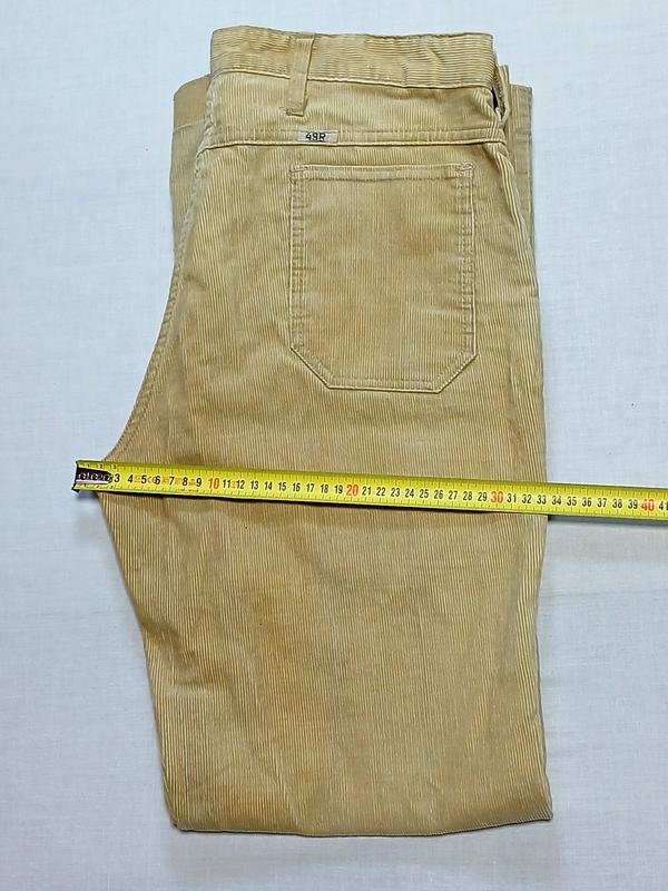 Damen Vintage Schlagjeans Senfgelb Samt 33 / XL