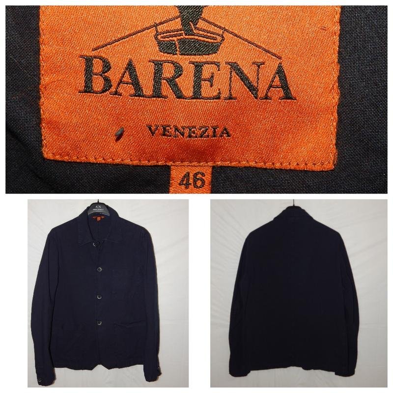 Uomo Barena Venezia Giacca Blu Navy Cotone 38 / M