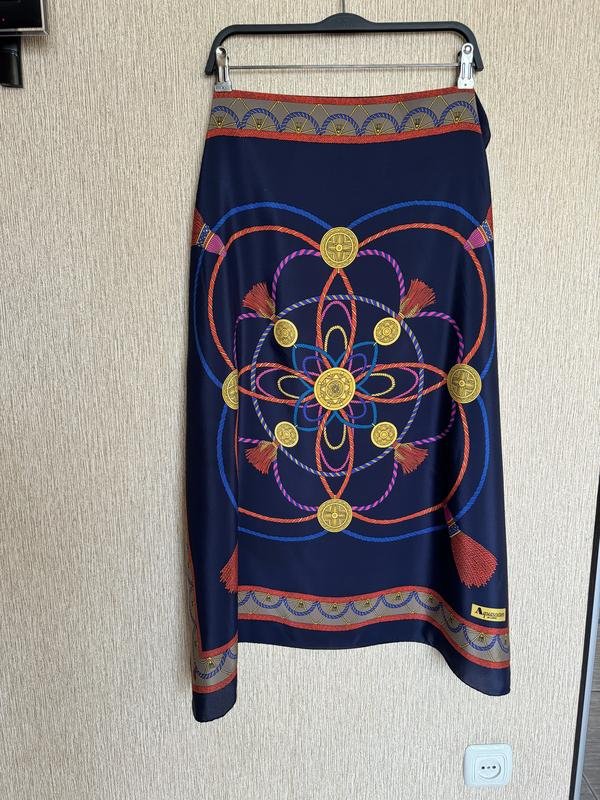 Women Aquascutum Scarf Navy Silk