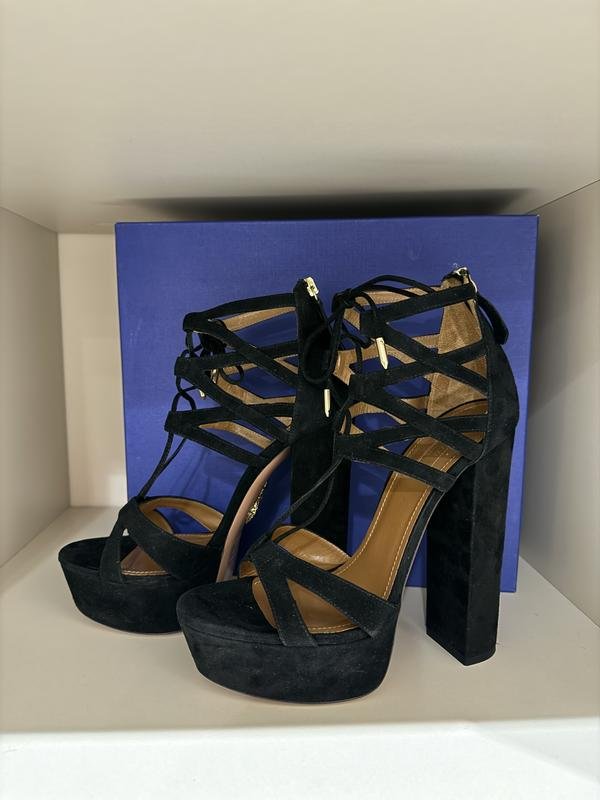 Donna Aquazzura Tacchi Nero Suede 38