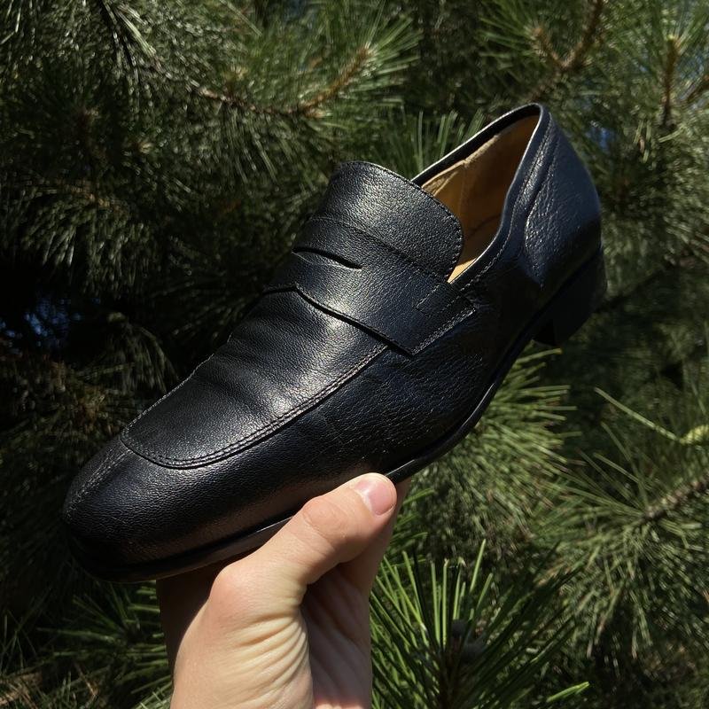 Мужской Cerruti Туфли Чёрный Кожа 43