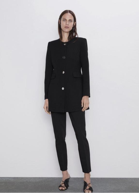 Женское ZARA Пальто Чёрное 38 / M / 46