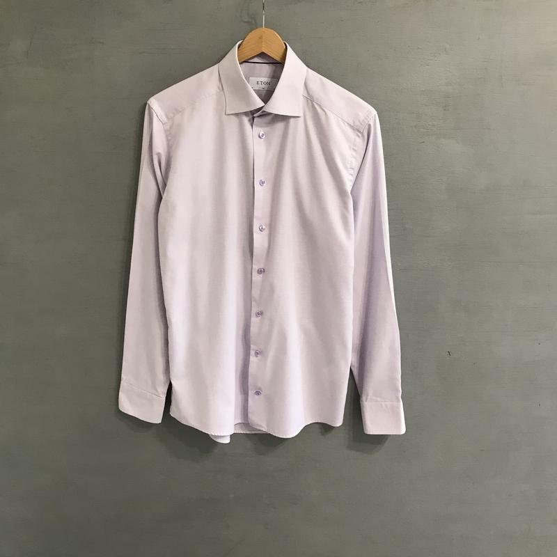 Homme Eton Chemise Rose Coton 34 / XS / 42