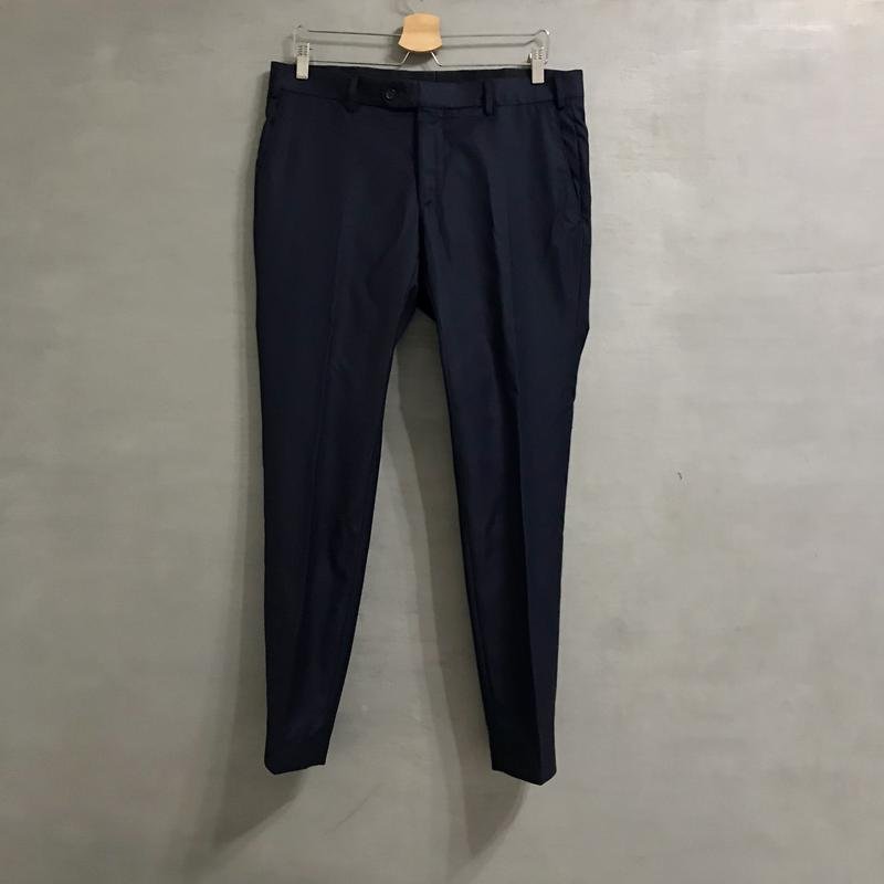 Homme Pelikamo Pantalon Bleu Marine Laine 36 / XL