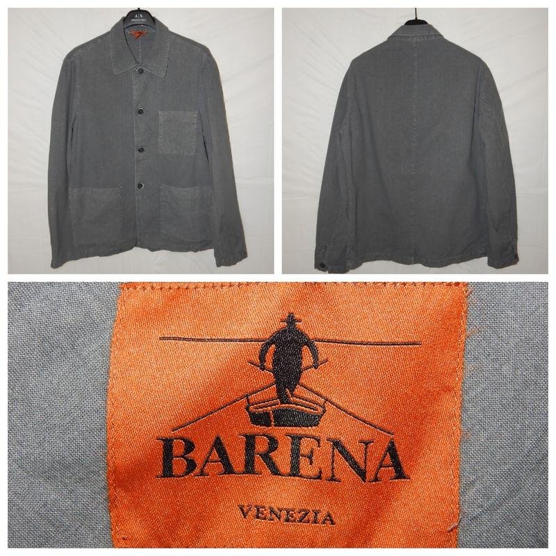 Uomo Barena Venezia Giacca Grigia Cotone 48
