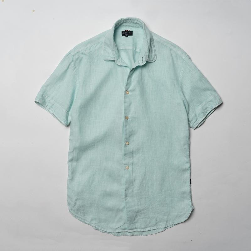 Мужской Paul Smith Рубашка Бирюзовая Льняная 36 /