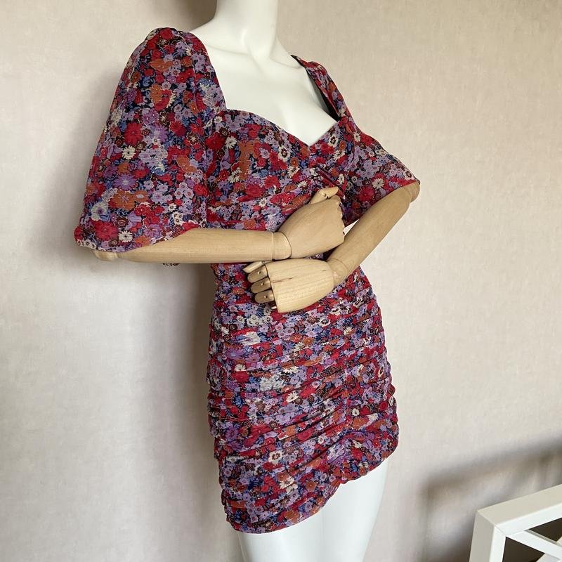 Donna ZARA Abito Multicolore Poliestere 34