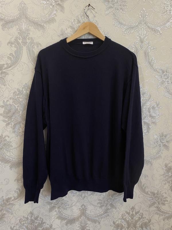 Homme Gran Sasso Pull Bleu Marine Laine 44 / XXL /