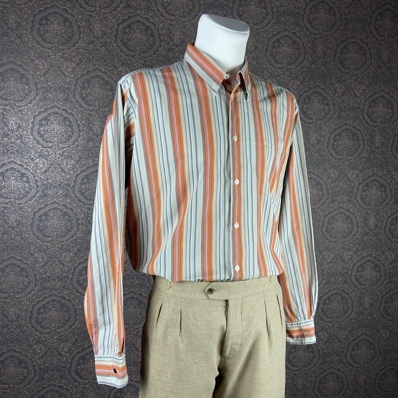 Men Hermes Shirt Multicolor Cotton 42 / XL / 50
