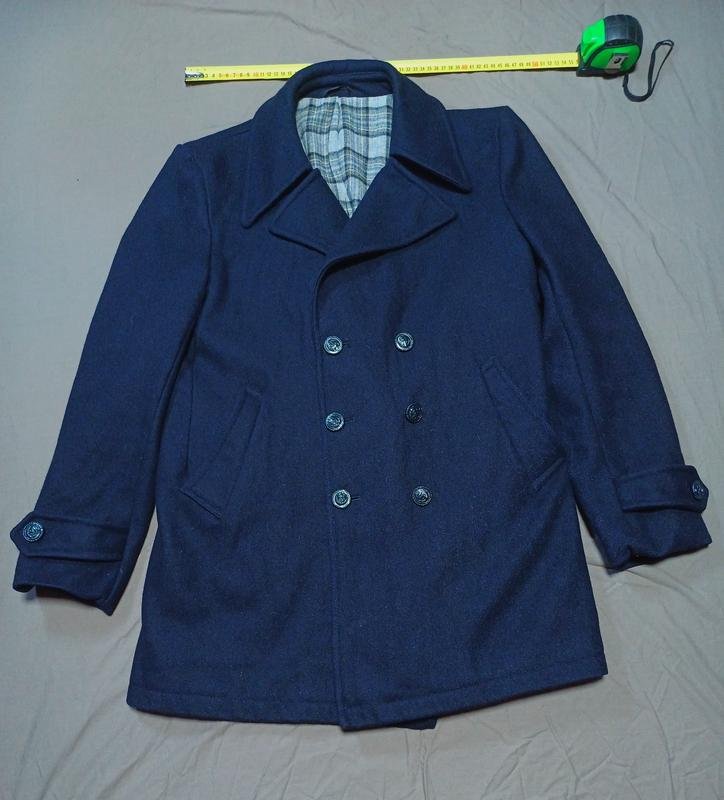 Homme Vintage Jacques Jaber Manteau Noir Laine 44