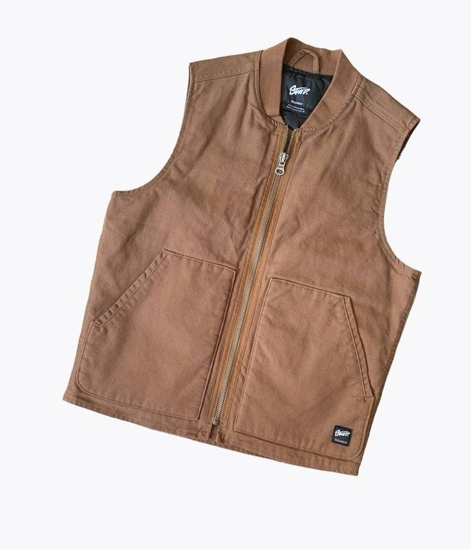 Uomo Pull&Bear Gilet Kaki Cotone 36 / S / 44