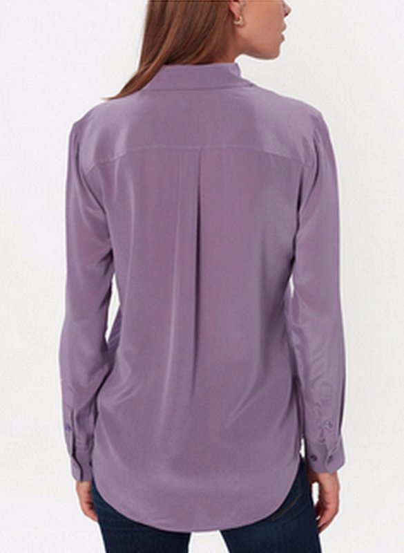 Donna Equipment Camicia Viola Setà 38