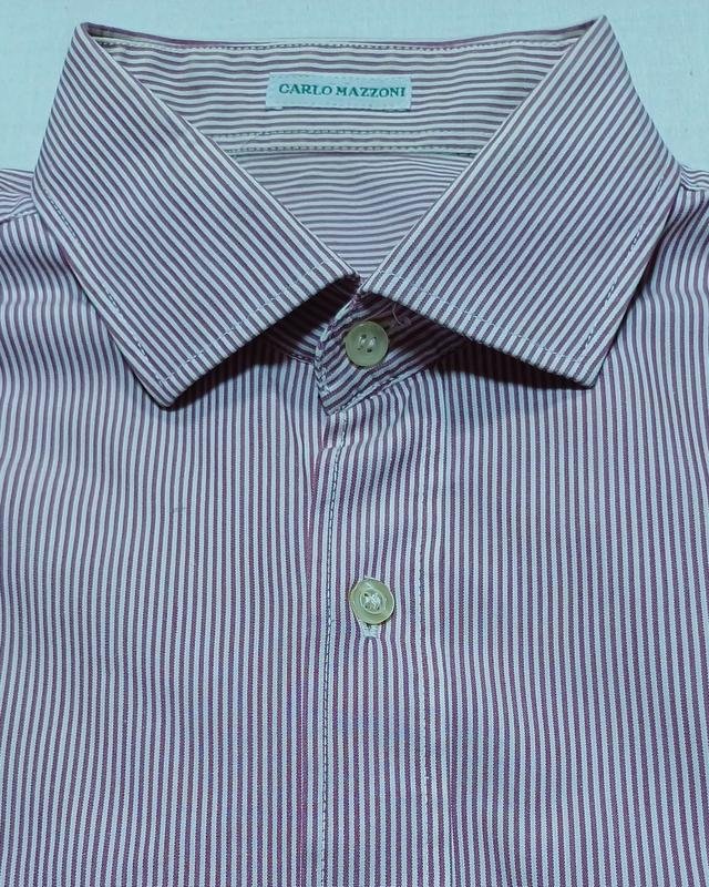 Мужской Carlo Mazzoni Рубашка Белая Хлопок 40 /L /