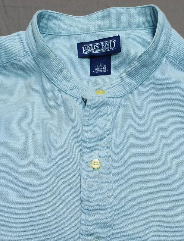 Herren Land's End Hemd Blau 44 / XXL / 52