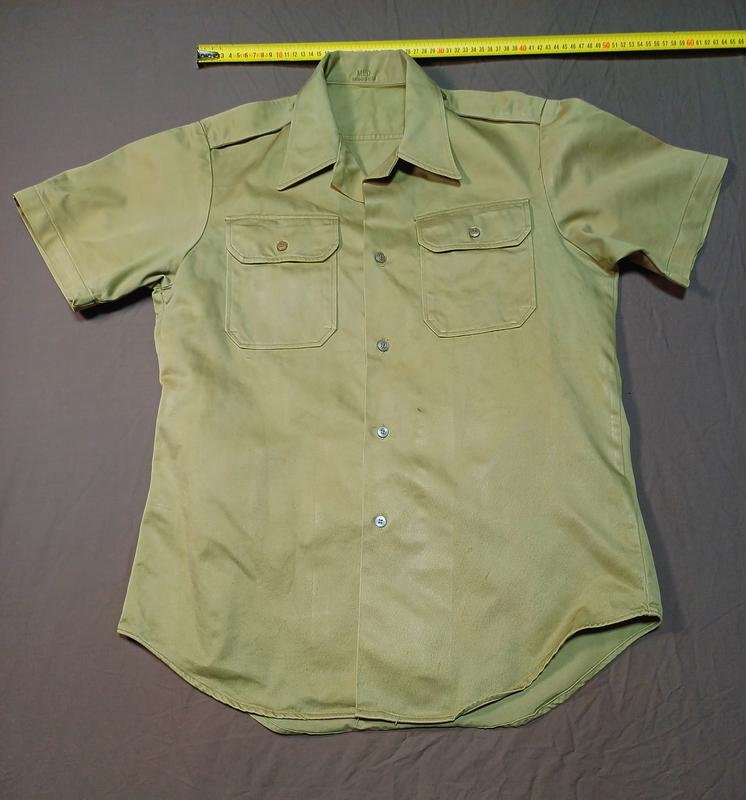 Мужской American Vintage Рубашка Хаки Хлопок 38 /