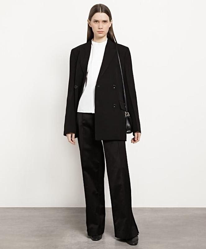Donna Jil Sander Pantaloni Neri Viscosa 38 / M /