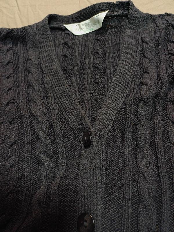 Herren Marks & Spencer Pullover Schwarz Baumwolle