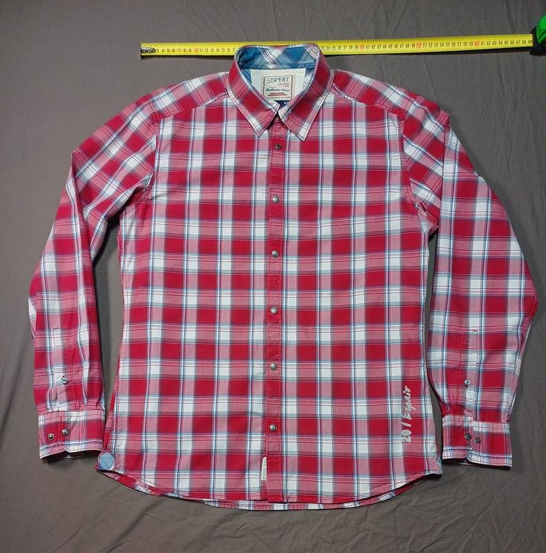 Мужской Esprit Рубашка Красный Хлопок 42 / XL / 50