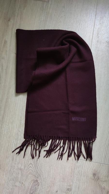 Unisexe Moschino Écharpe Bourgogne Laine