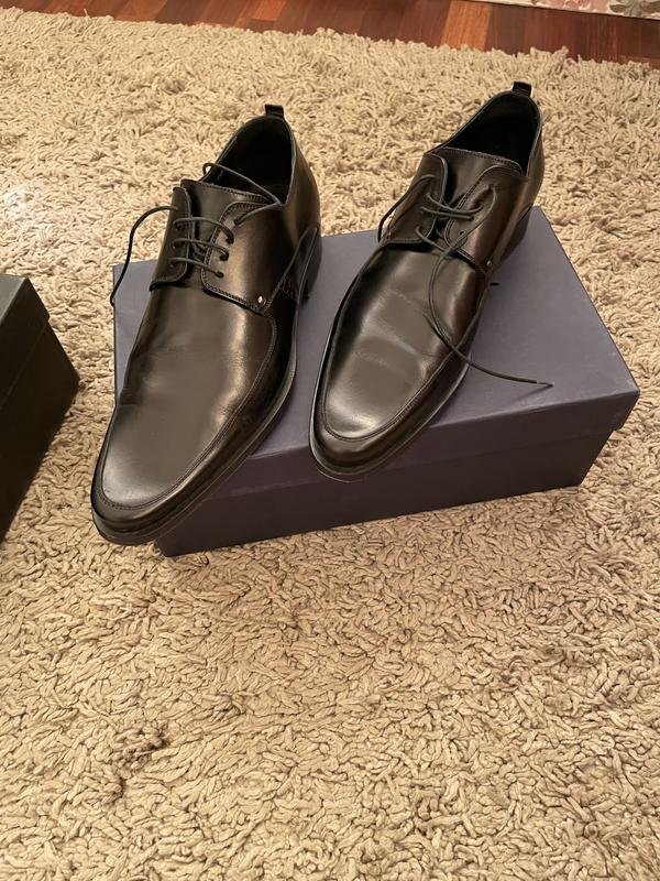 Herren Alberto Guardiani Schuhe Schwarz Leder 40