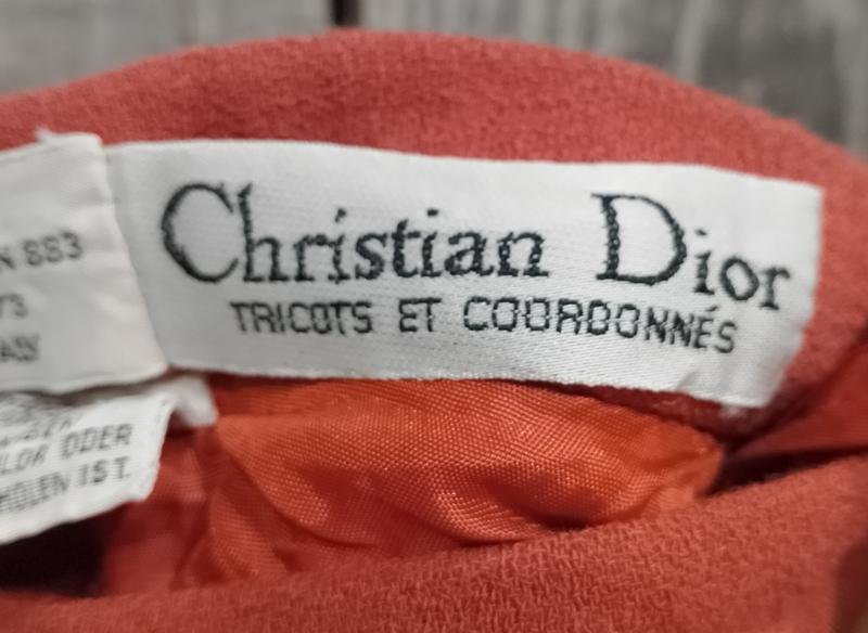 Women Christian Dior Skirt Orange Wool 32 / XXS /