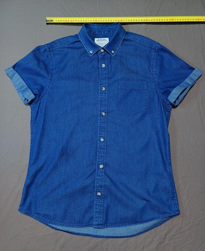 Homme Burton Menswear London Chemise Noir Denim 38