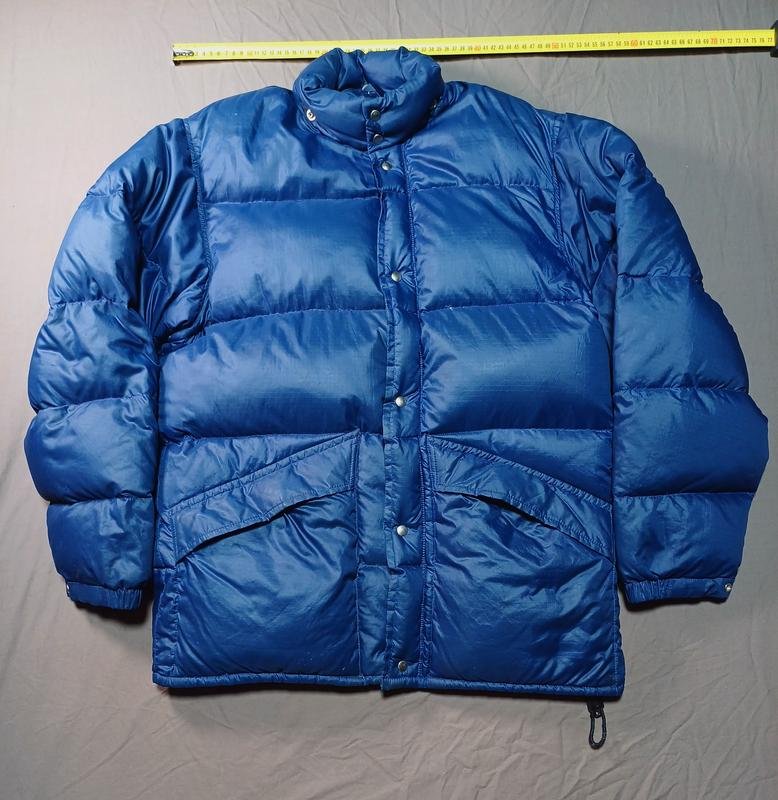 Homme Vintage 70s Jones Doudoune Bleu Marine Nylon