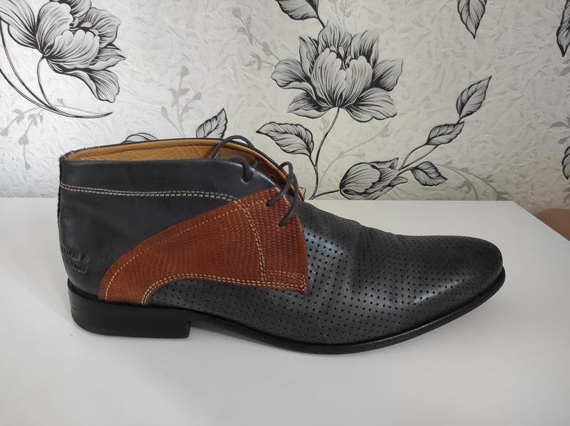 Homme Melvin & Hamilton Bottes Bleu Marine Cuir 44