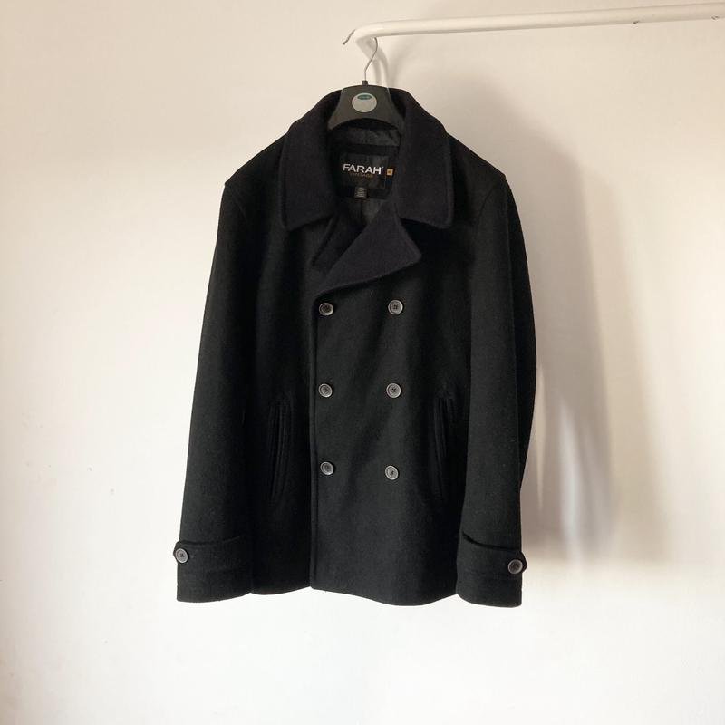 Мужской Farah Пальто Чёрный Вискоза 36 / S / 44