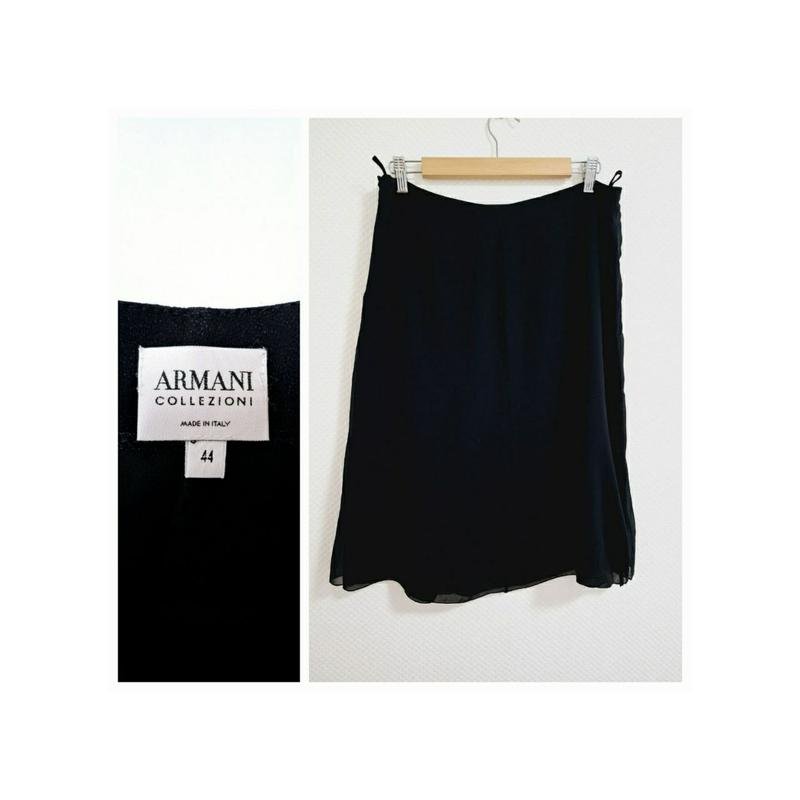 Femme Armani Collezioni Jupe Noire Polyester 40 /