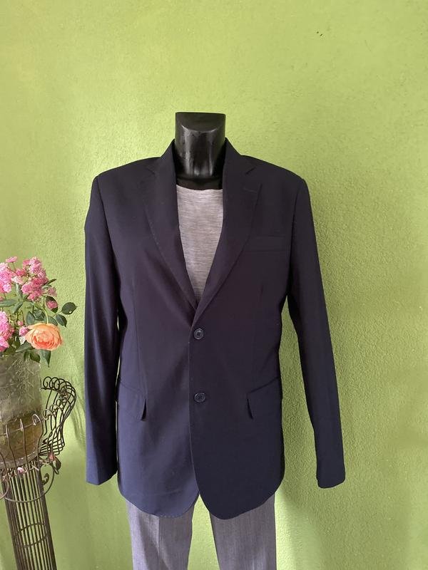 Homme Isaia Napoli Blazer Bleu Marine Laine 40 /L