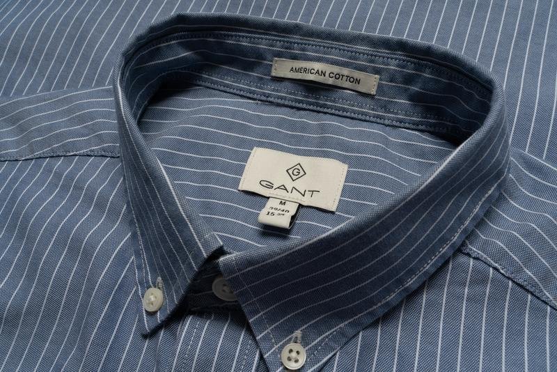 Uomo Gant Camicia Blu Navy Cotone 38 / M / 46