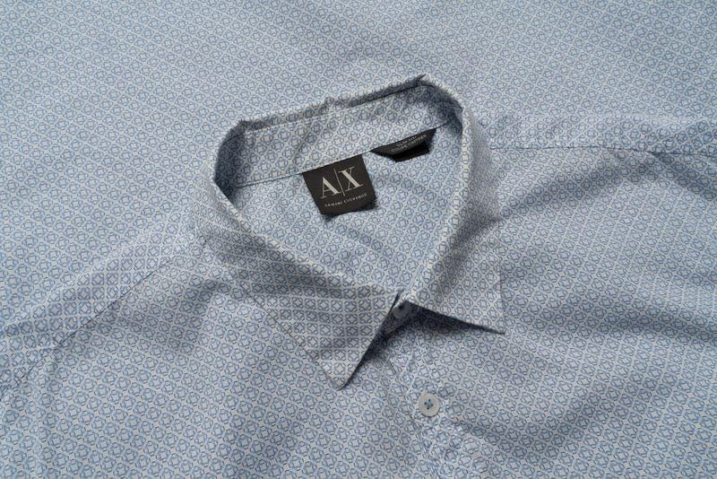 Men Armani Exchange Shirt Blue Cotton 40 /L / 48