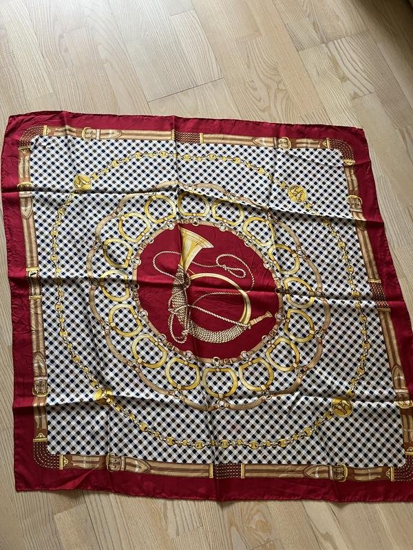 Aquascutum Scarf Red Silk