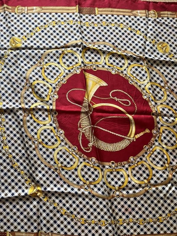 Aquascutum Scarf Red Silk